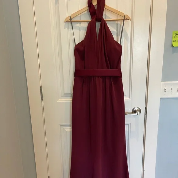 red and white wedding bridesmaid dresses Forever new – Miller Pleat Halter Midi – Dresses main image 1